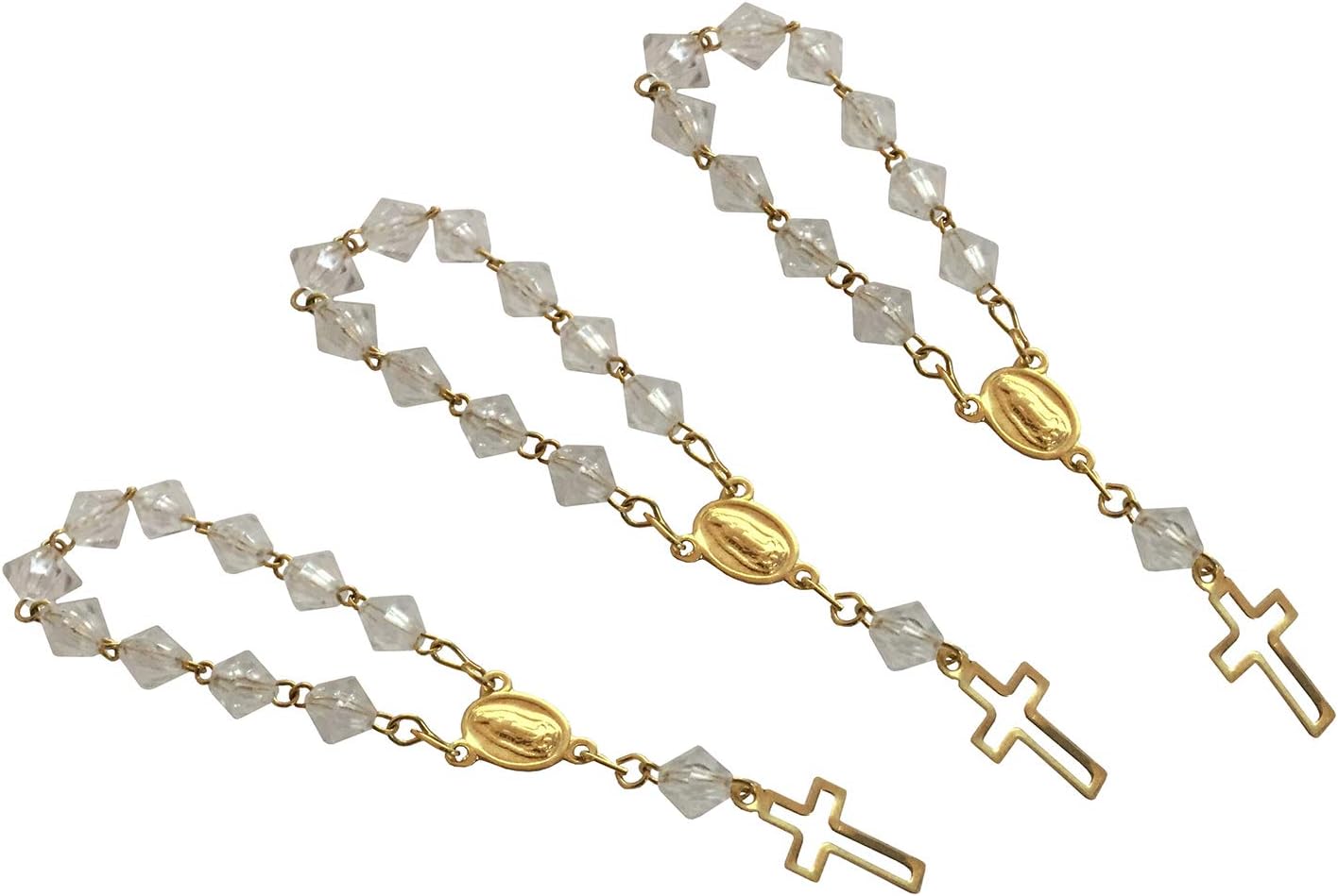 30 Pcs Baptism Favors Set - Baptism Party Favors with Our Lady of Guadalupe and Golden Cross - Christening Favors Set - Mi Bautizo Decorations - Baptism Souvenirs - Recuerdos para Bautizo Set de 30