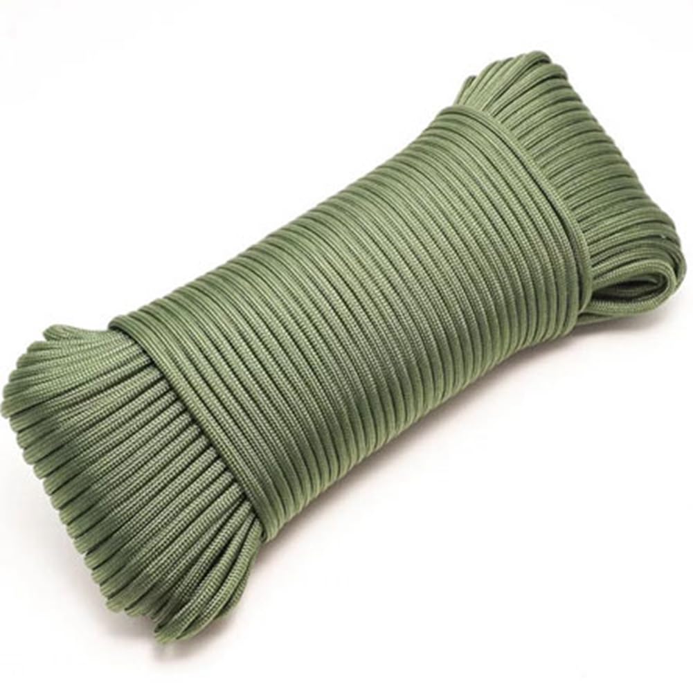 4mm Paracord Nylonschnur Reißfeste Kordelband Fallschirmschnur Regenschirmseil Zeltleinen Reepschnur Outdoor Survival Seil für Gartenbündelung Handgefertigte Projekte Camping Tarnfarbe 30m