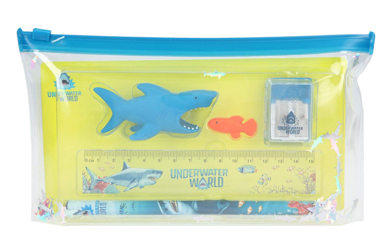Depesche 7838 Dino World Underwater Stationery Set in Pouch 9 x 5 x 1