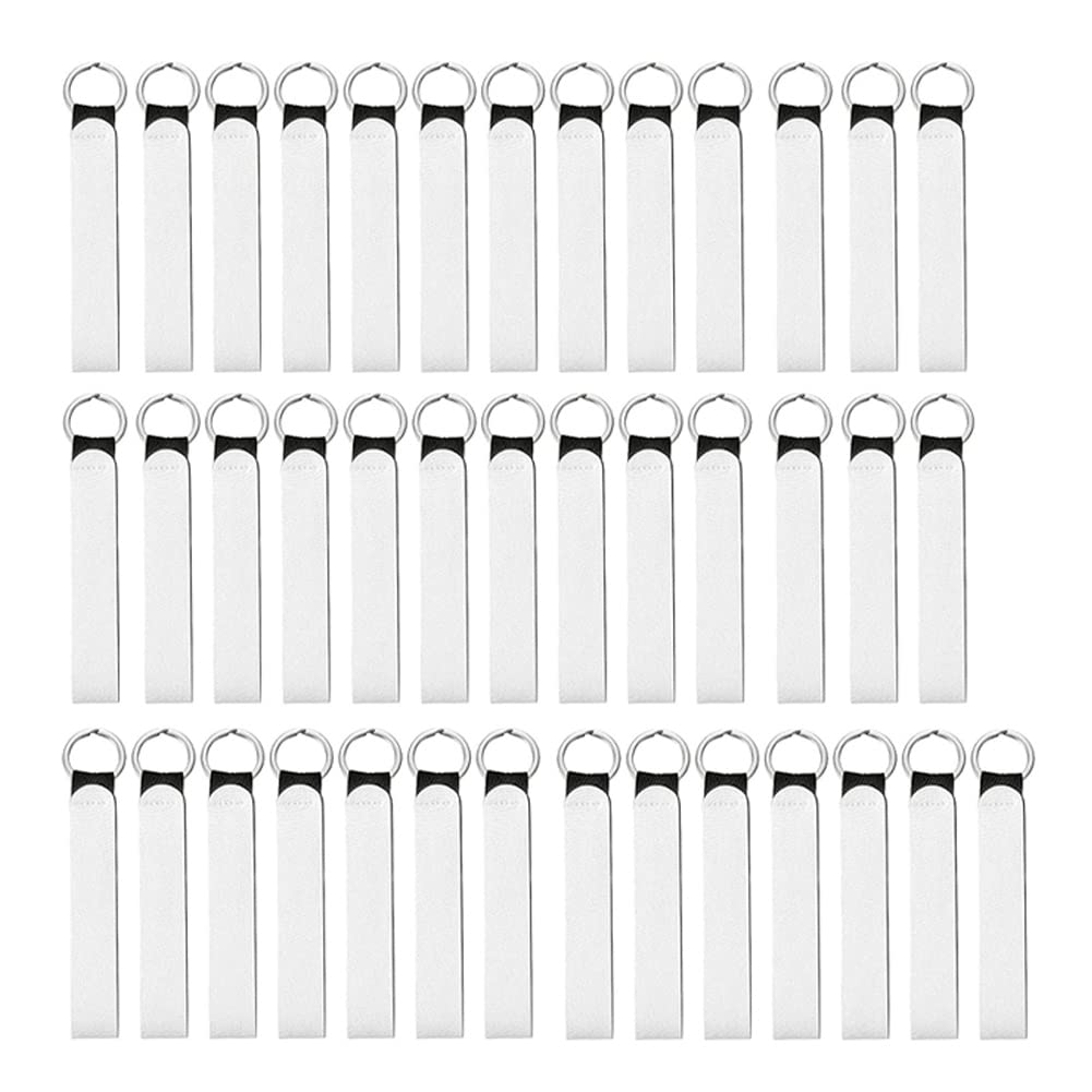 CTRLZS 40 Pcs Sublimation Keychain Blanks DIY Keychain Wrist Lanyard Keychain Holder Blank Keychain