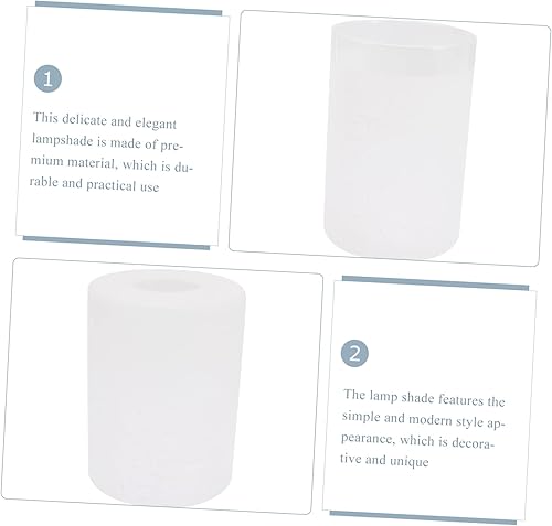 Miniatura 8 de Pantalla de cristal esmerilado Cilindro de luz colgante Cubierta de lámpara moderna