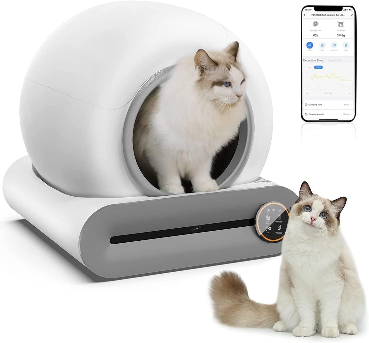 SelfCleaning Cat Litter Box, Large Automatic Cat Litter