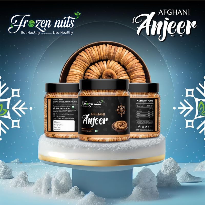 Image of FROZEN NUTS Premium Afghani Dried Figs (Anjeer) | Natural & Soft Anjir Dry Fruit | Rich in Iron, Fiber, Calcium & Vitamins | Healthy Snack for Digestion, Immunity & Energy | 100gm