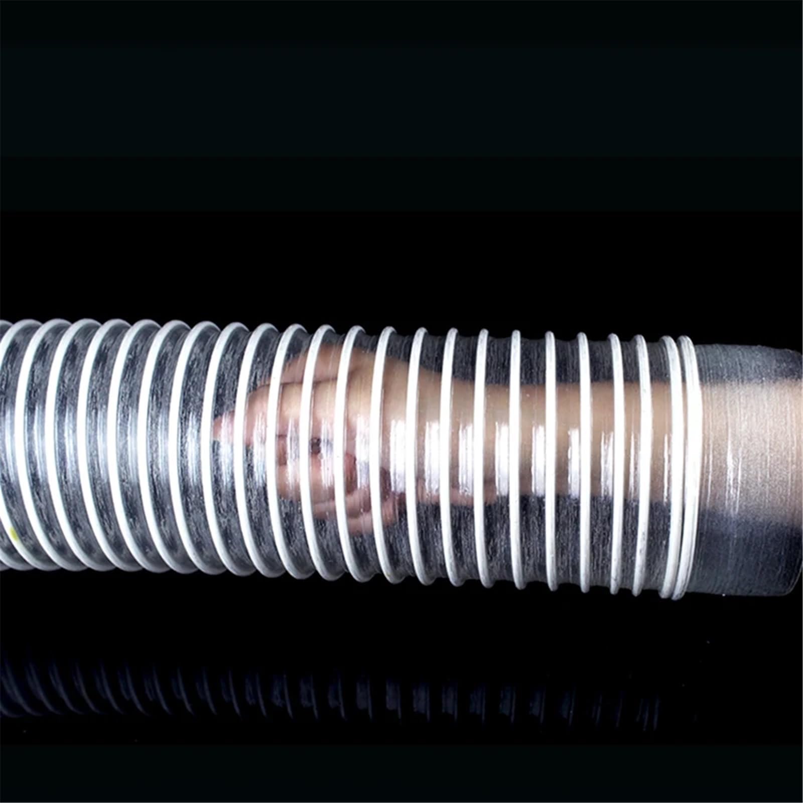 Tubo in PVC rinforzato con filo d'acciaio, Tubo flessibile in filo di acciaio PVC, diametro interno 32-100 mm, lunghezza 1-2 metri(1M Inner Diam 32mm)