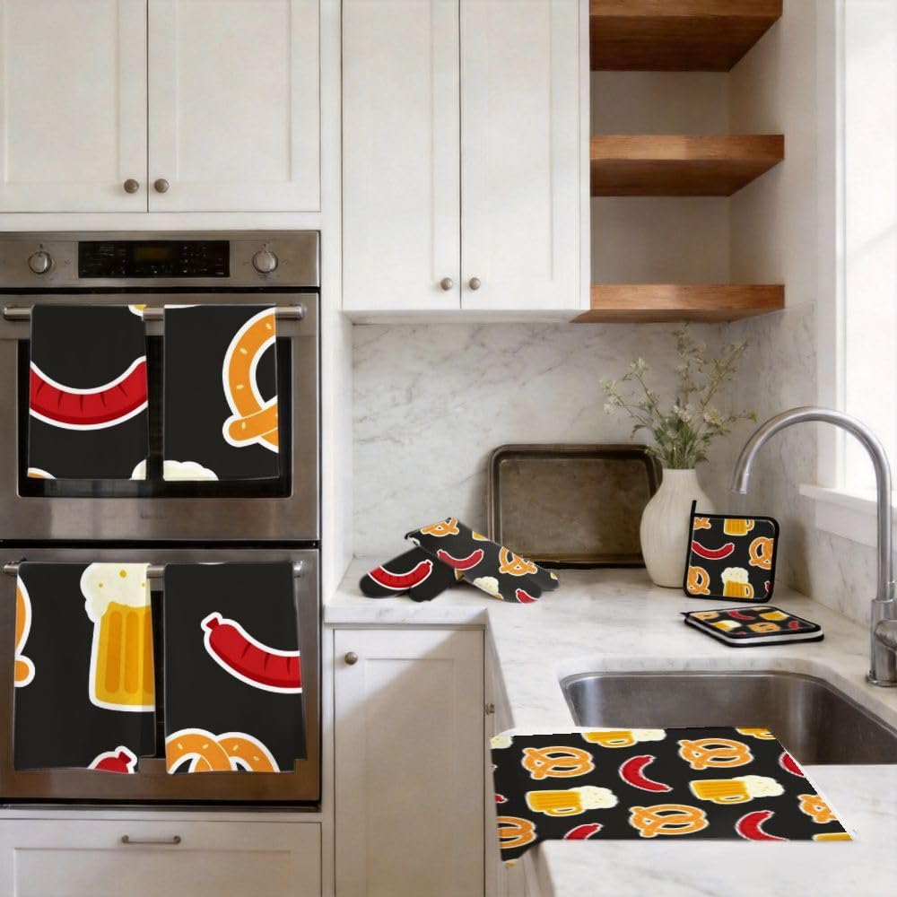 Juego de 9 piezas de decoración y accesorios de cocina de cerveza