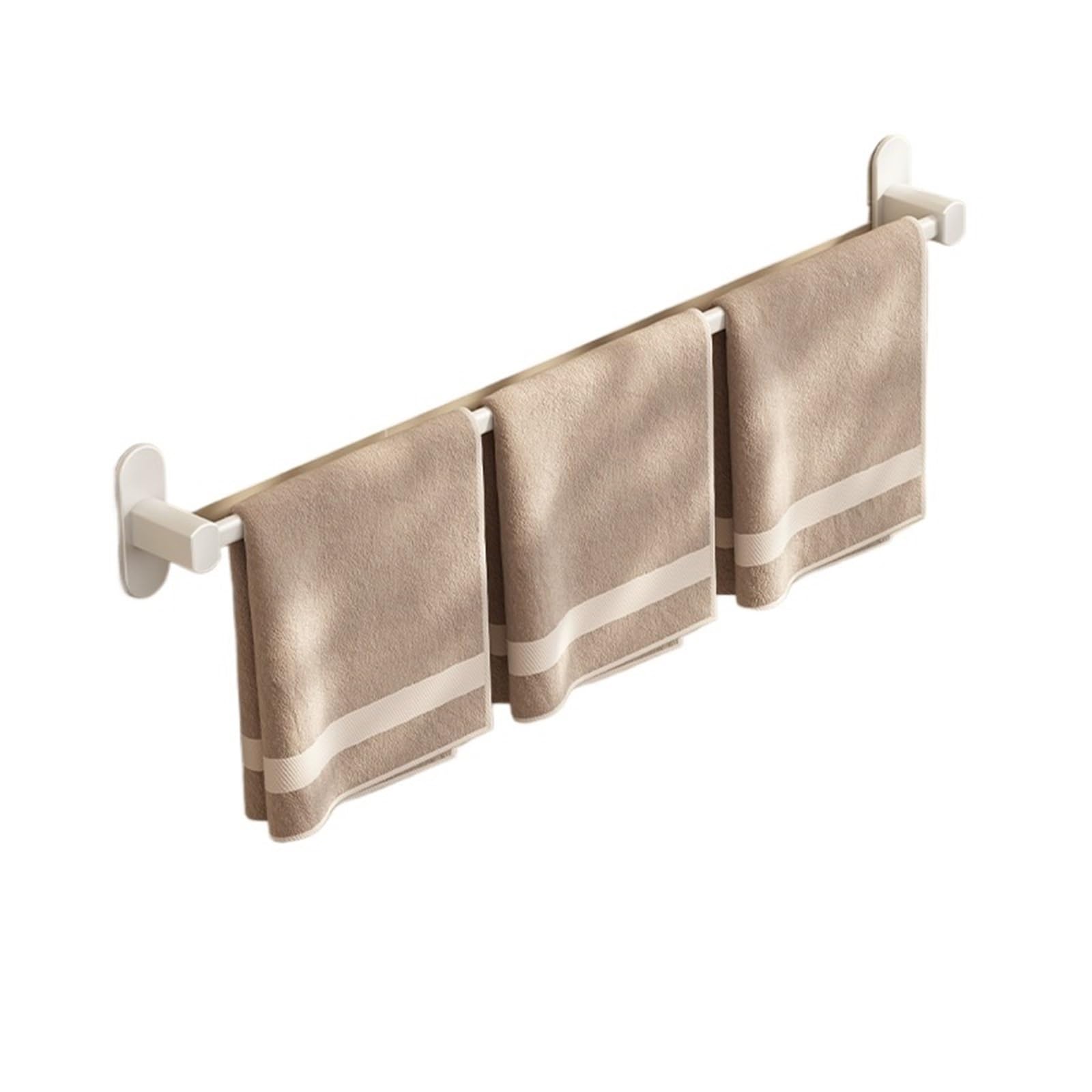 Black Towel Holder Bathroom No Drilling Rail Self-Adhesive Rails Brushed Stainless Steel Bath Rack Or Kitchen Accessory(White,70cm)