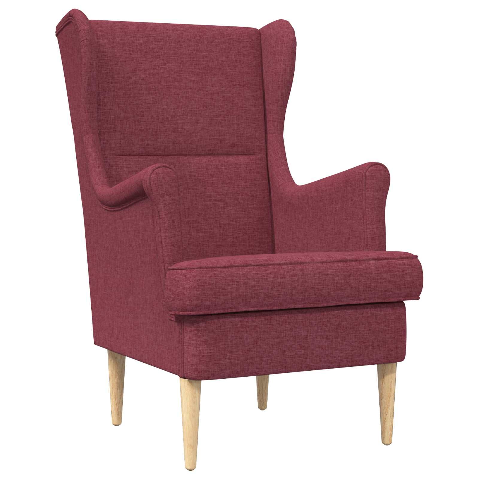 Fauteuil moderne bordeaux en tissu idéal pour votre coin lecture