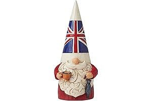 Enesco Jim Shore British Christmas Figurine | 5.5 Inch Collectible Gnome for Home Decor