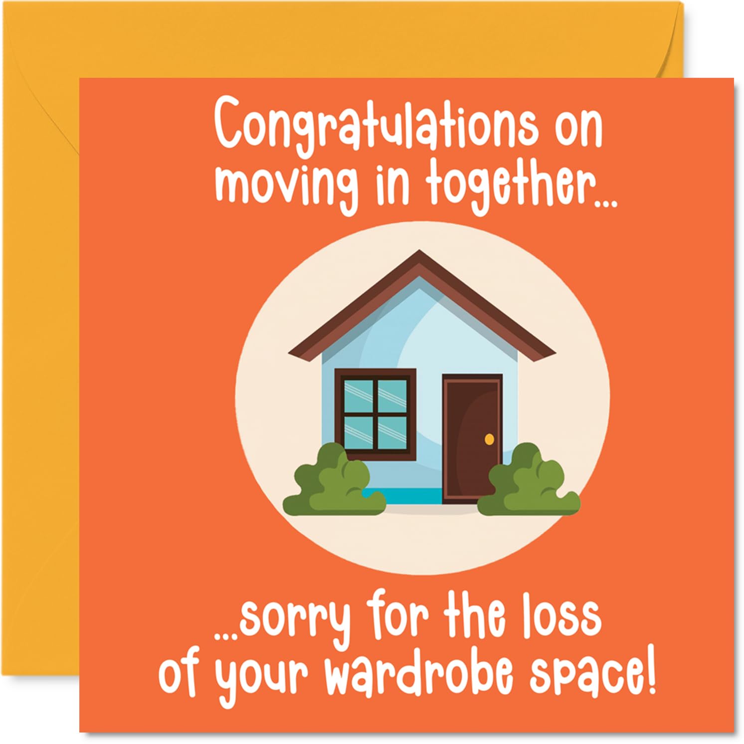 Happy New Home Card for Men Women - Congrats and Sorry - Congratulations Housewarming House Card for Friends Family Colleague Neighbour, 145mm House Warming Greeting Cards