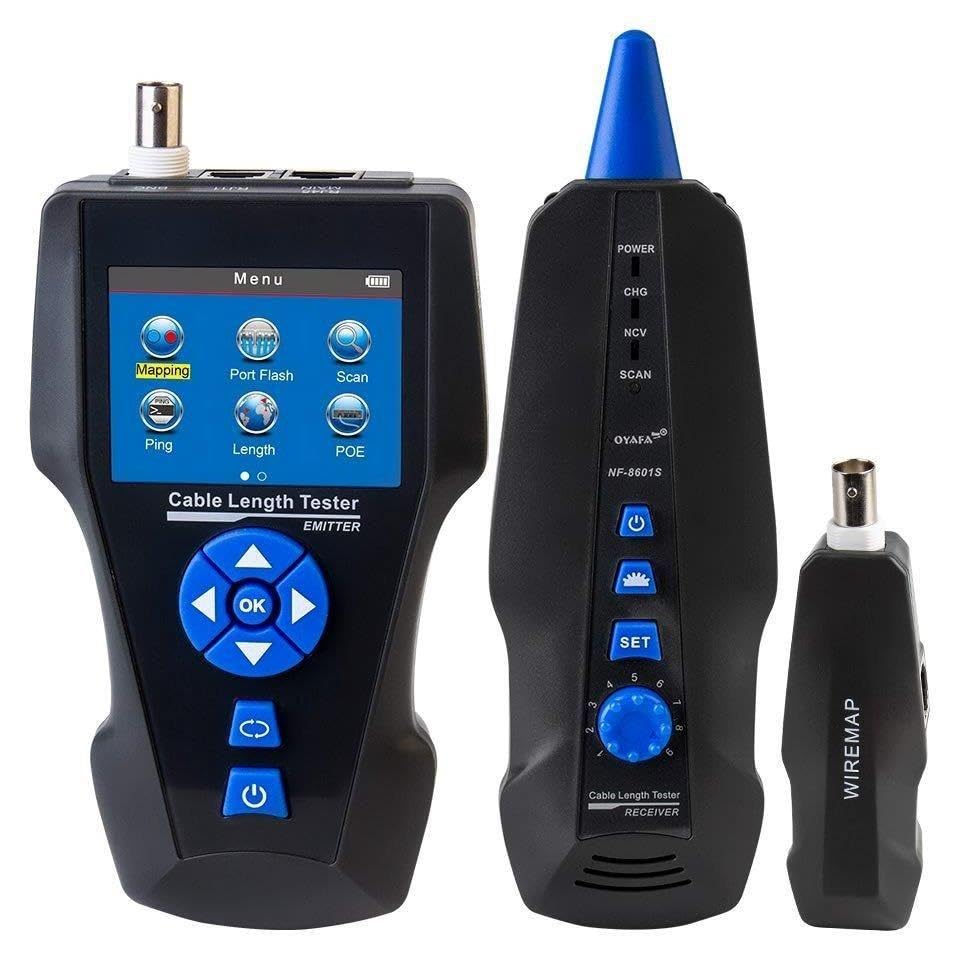 NOYAFA NF-8601S TDR - Tester per cavi di rete RJ11 RJ45 BNC con PoE Ping