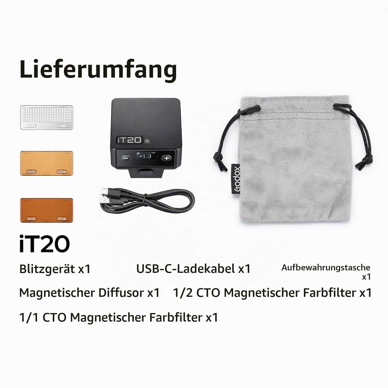 Godox iT20-R TTL Mini-Blitz für Ricoh GR III GR IIIx GR III HDF