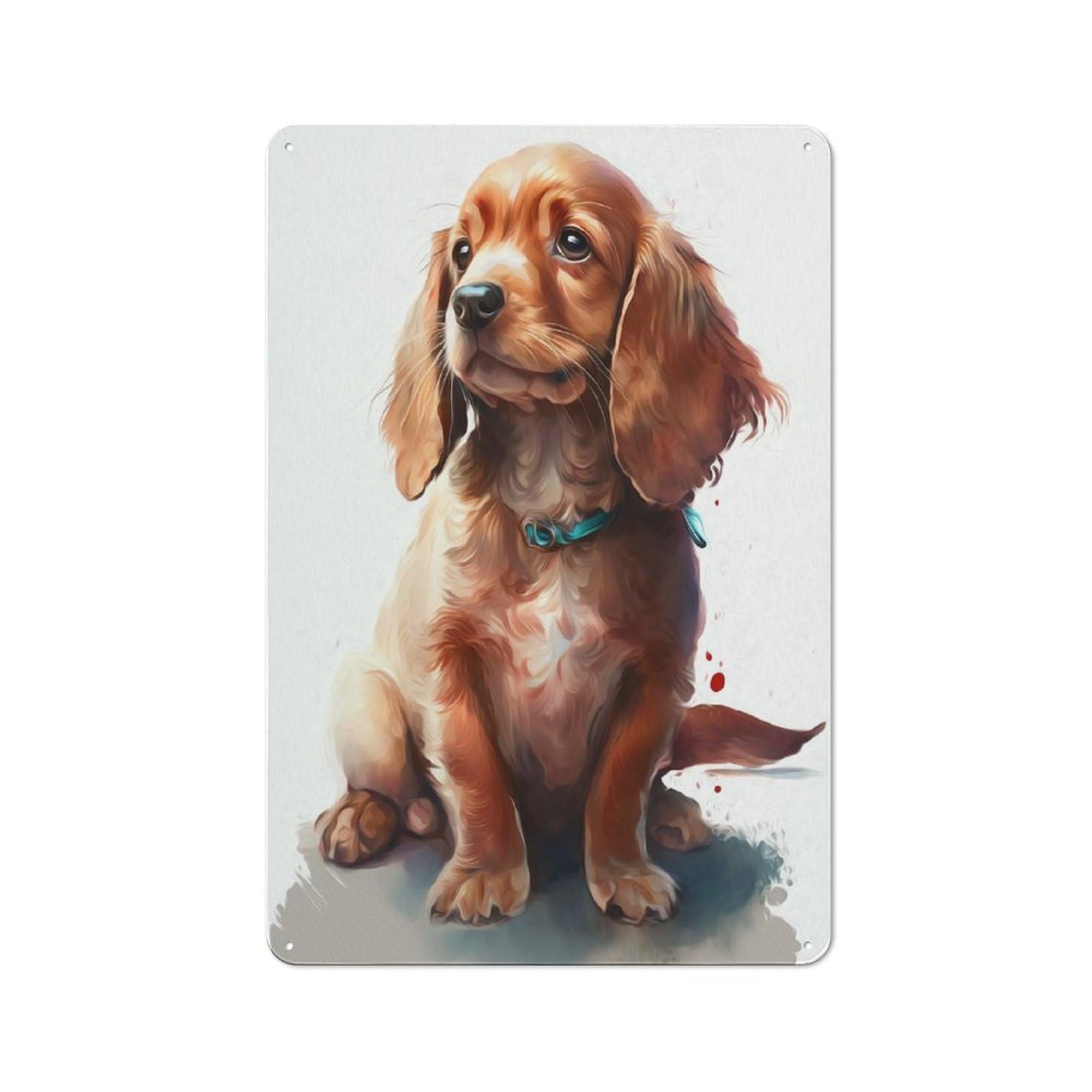 Nostalgic Dog Decorative Tin Plaque 30x20cm, Classic Pub Decor for Diner, Restaurant, Shed Or Kitchen