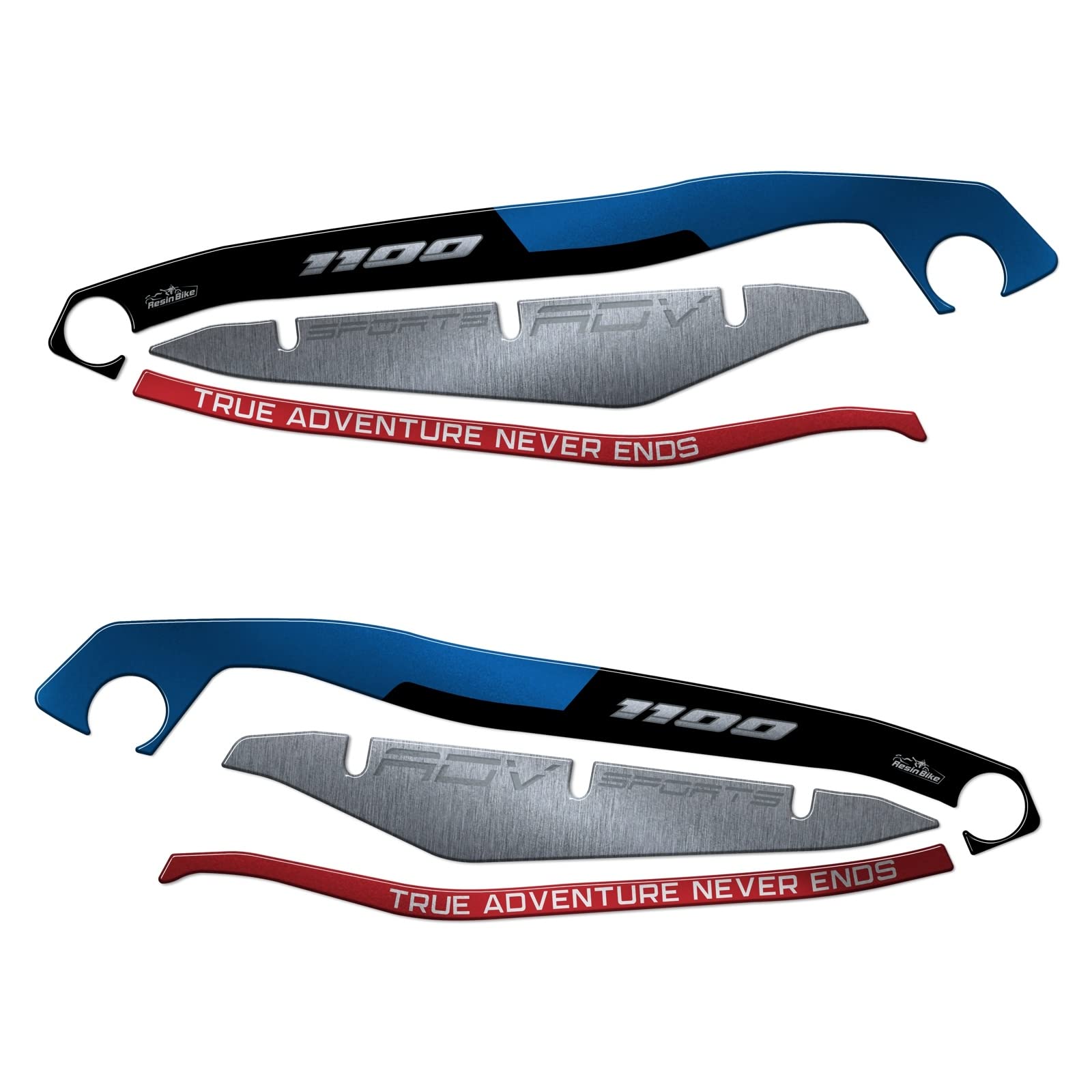 Resin Bike Adhesivos de Moto Compatibles con Honda CRF1100L Africa Twin Adventure Sports 2021. Protecciones Paramanos de Choques y Arañazos de Moto. Adhesivo 3D Resinado - Made in Italy