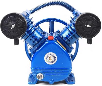 3HP Air Compressor Pump Head, 2.2KW 115PSI Valve Steel Oil Lubricated Air Compressor 8.8CFM Piston Cylinder Air Compressor Head Pump Replacement