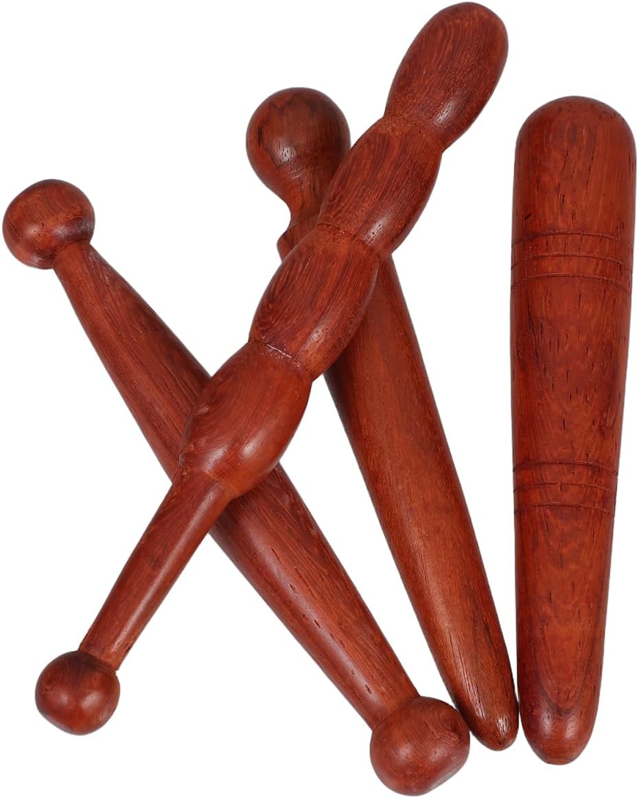 4pcs Wood Foot Massage Stick Travel Manual Acupressure Pen Thai Reflexology Tools for Face Neck Back Waist Massager Trigger Points - Image 8