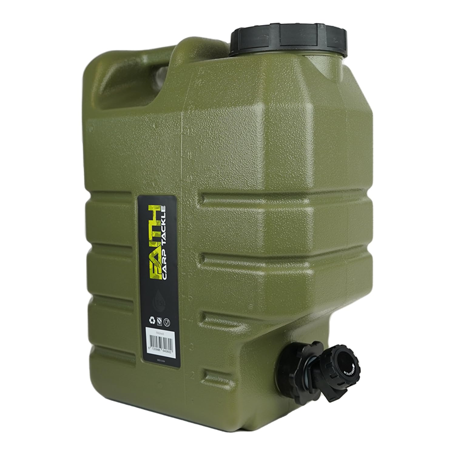 Jerrycan d'eau avec Robinet - Polyéthylène Vert - Réservoir d'eau - Conteneur d'eau - Bidon d'eau - Distributeur d'eau - Robinet d'eau - avec Robinet de Distribution