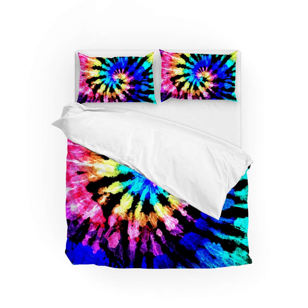 Housse de couette arc-en-ciel pour chambre d'enfant ou ado, parure de lit douce 3 pièces