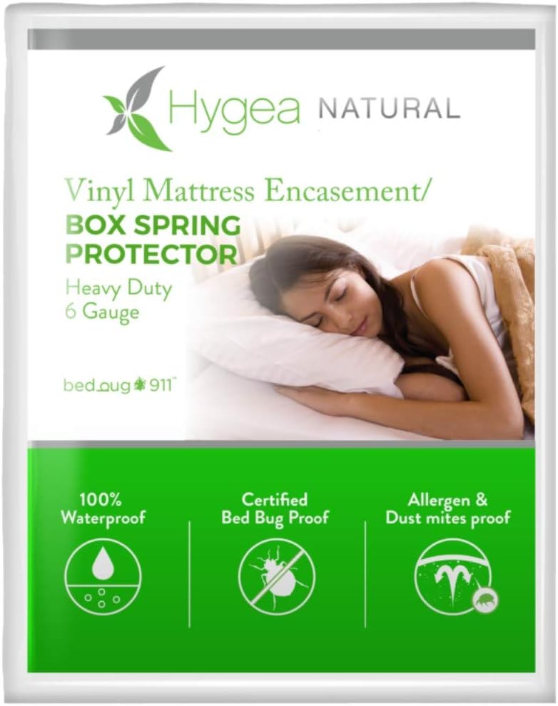 Twin Size Tear Free Heavy Duty Vinyl, Zippered, Waterproof ALLERGEN & Bedbug Proof Mattress or Box Spring Cover - 39” x 75” x 9” DEEP - Compare Price
