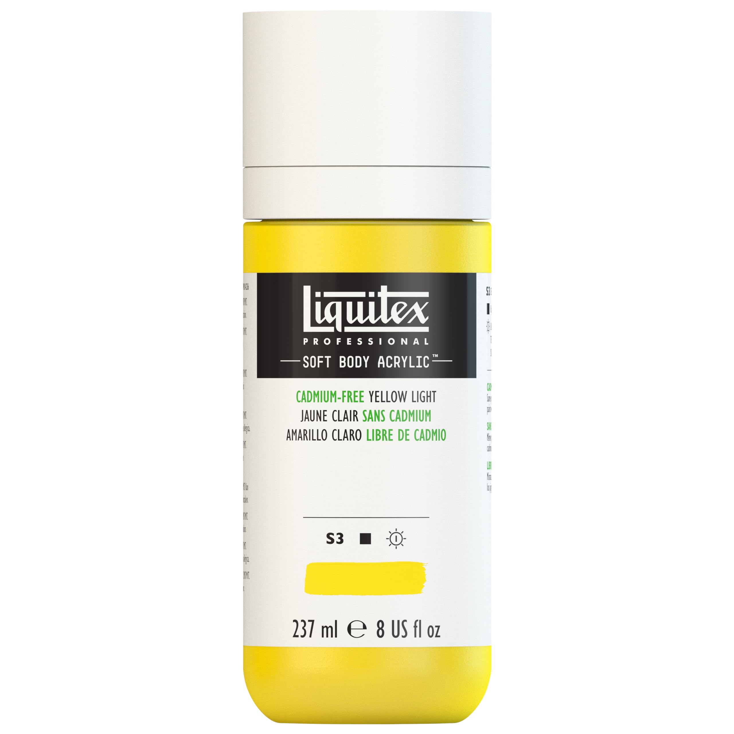 Liquitex Acrylic Paint, Cadmium Yellow Light, 237ml Dosierflasche