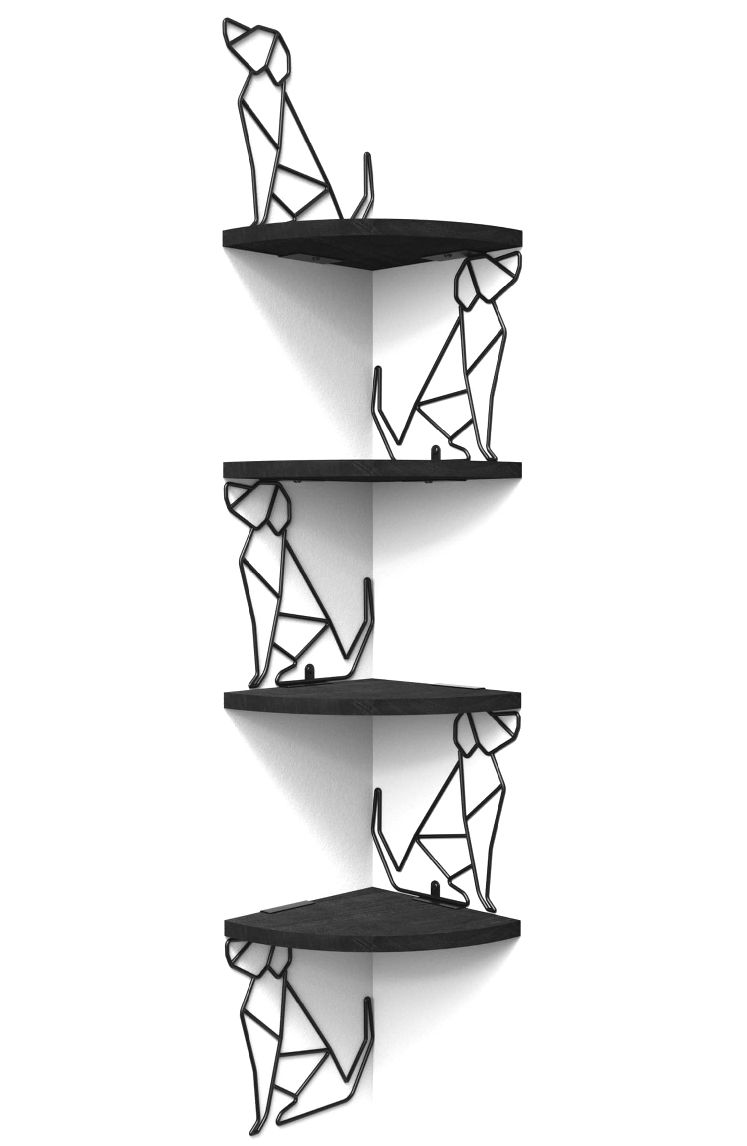 Photo 1 of *****NO DOGS INCLUDED ****  4-Tier Corner Shelf - Black