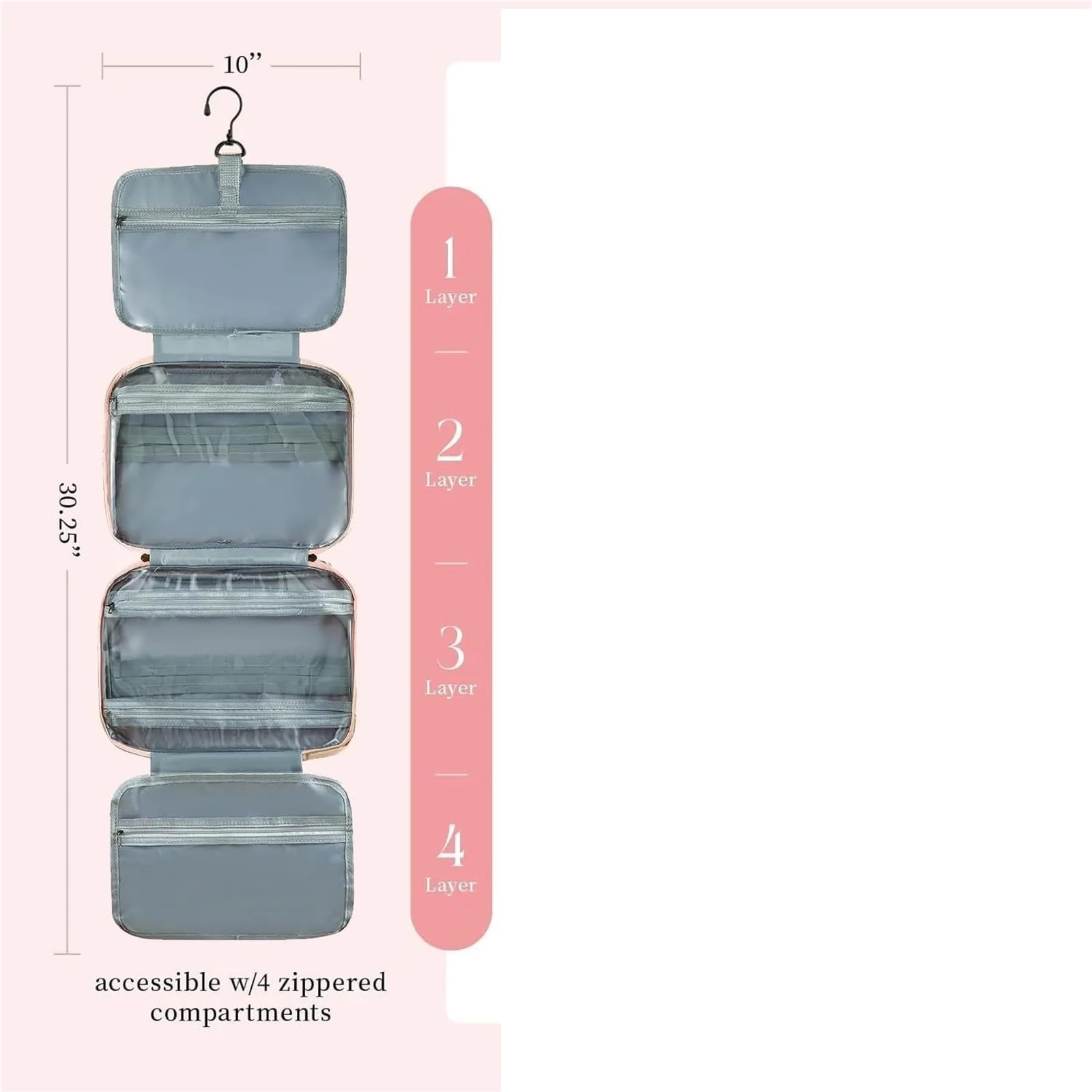 Hänge Kulturbeutel Hängender Kulturbeutel, Reisekosmetiktasche mit großer Kapazität, multifunktionaler Reise-Organizer for Frauen, Reisen, Camping, Outdoor(Color 3)