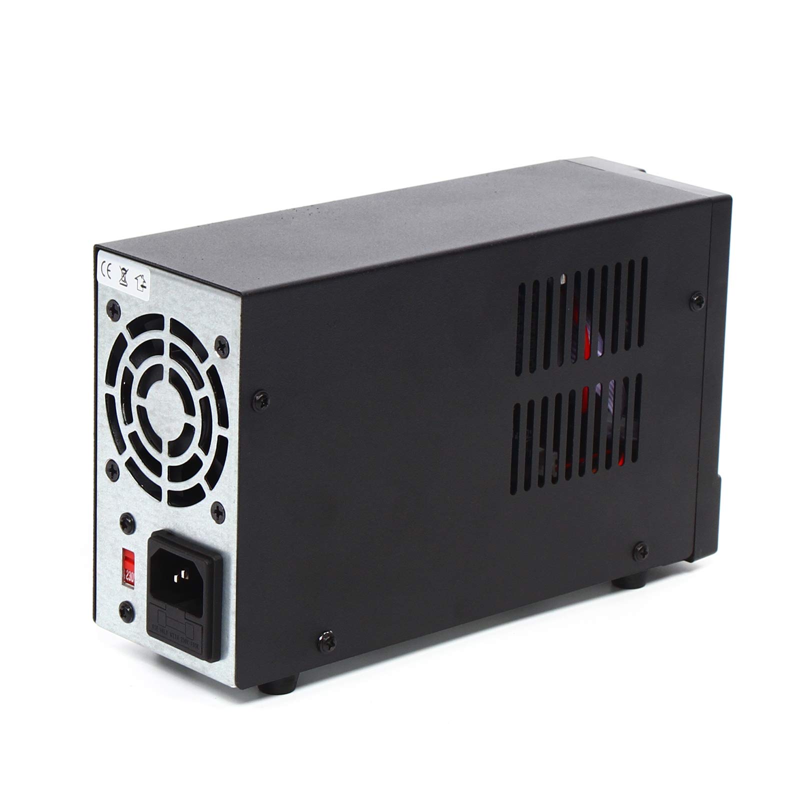 OUKANING Alimentatore da laboratorio 0-120 V/0-3 A, 360 W DC con allarme di cortocircuito, protezione da sovraccarico e ventola, regolazione precisa tensione/corrente (0,01 V/0,001 A), display HD