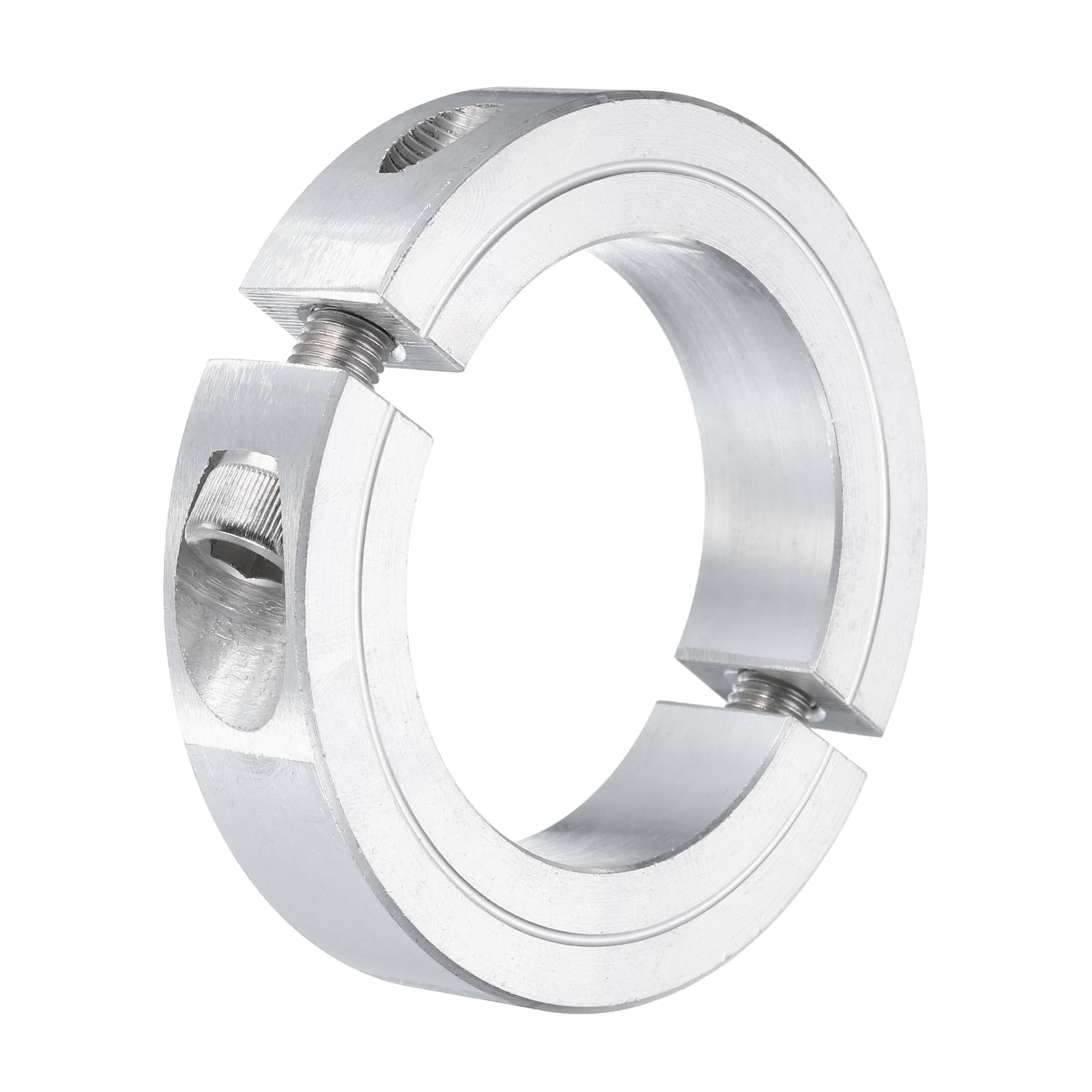 uxcell Double Split Clamp-On Shaft Collar for 2" Shaft, Two-Piece Clamping Collar 3" OD, 11/16" Thickness, Aluminum Alloy Set Screw Split Collar Clamp