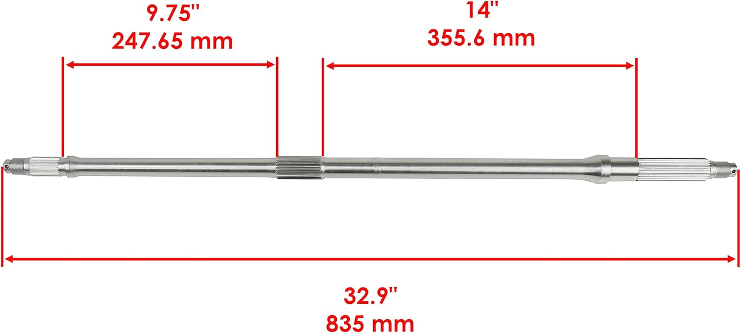 Caltric Rear Axle Shaft with Nut Compatible with Honda 42311-Hn5-672 42311-Hn5-670 42311-Hn5-671