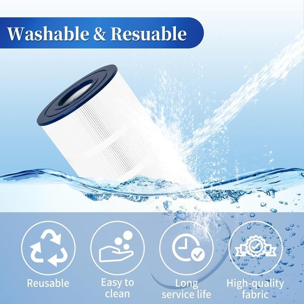 Cartucho de filtro de piscina de repuesto diseñado específicamente para unidades UNICEL C1200 CX1200RE C8412 con fibras trilobales y marco PA120