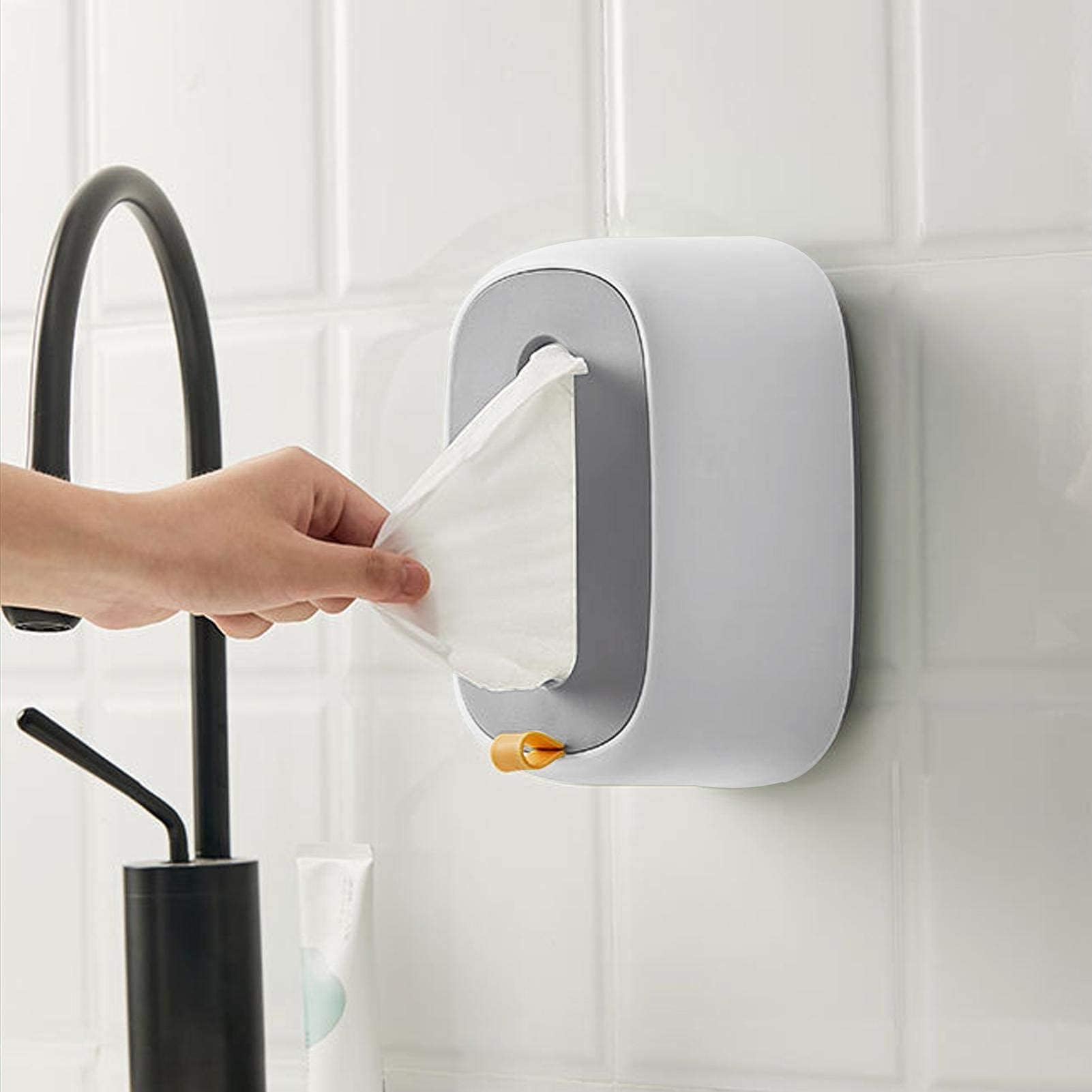 YAIUNHIQ Wet Wipe Holder - Wall Mount Plastic Dispenser for Wet Wipes, Paper Towels, etc.