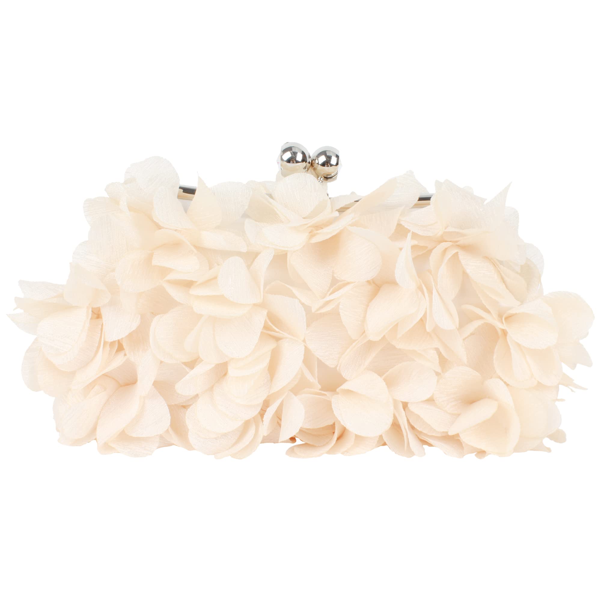 Borsa da donna elegante con motivo floreale, in seta, con catena a tracolla e chiusura a scatto