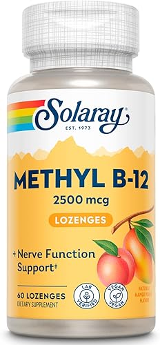 SOLARAY Suplemento de pastillas de metilo B 12, 2500mcg | 60 unidades
