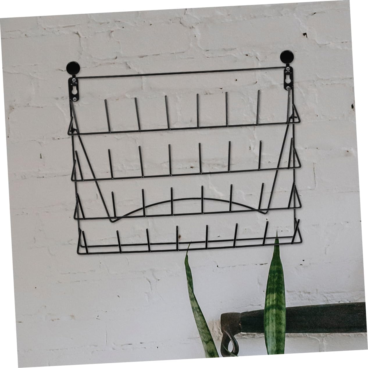 2pcs Space-Saving Wall Mount Rack Iron Drying Rack Bottle Drainer Cup Storage Versatile for Home Decor