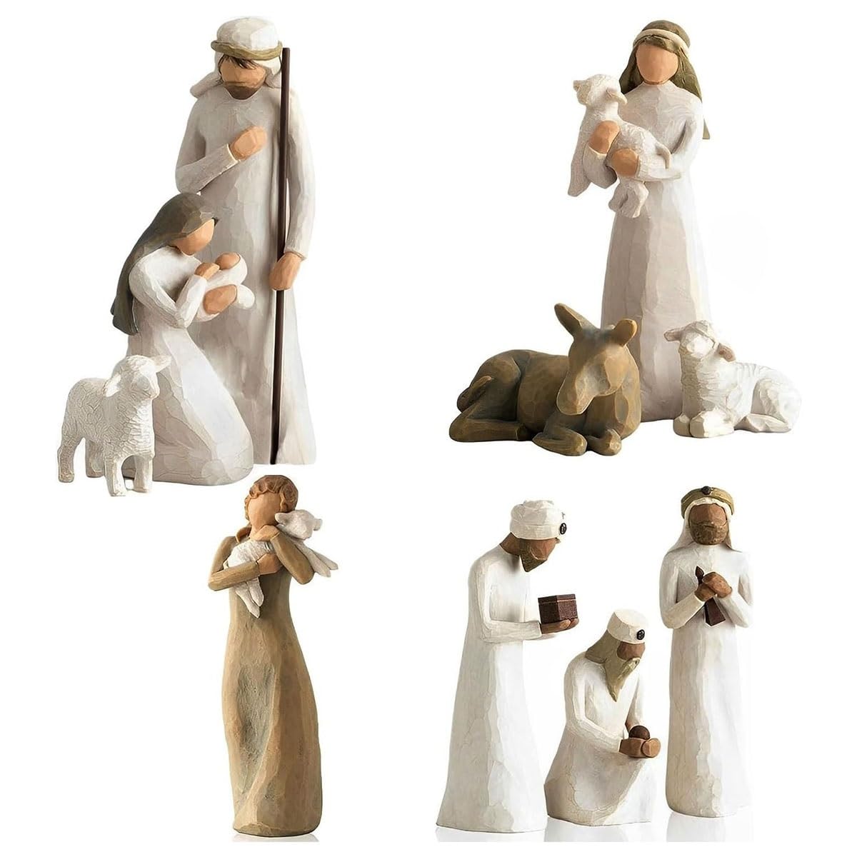 FUWQEPA Nativity Set Born Scene Figure, 1 Set Of 10pcs Resin, Christmas Nativity Scene With Figures, Christmas Nativity Figures Holy Family Decoration