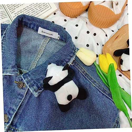 Brooch panda de finition soignée avec motifs géométriques pour accessoires mode