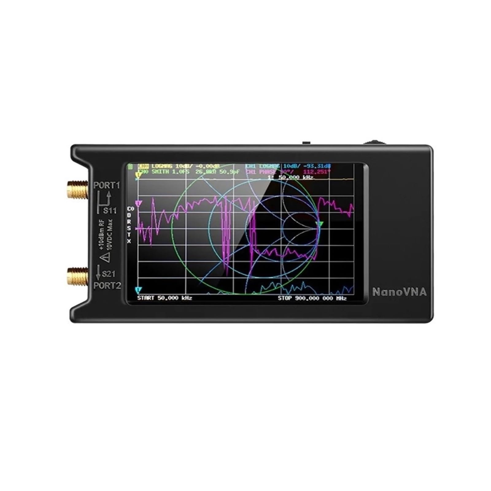 Spektrumanalysator, NanoVNA H4 Vector Network Analyzer for Antennen mit 1,5 GHz 4-Zoll-Touchscreen Kurzwellensignal-Testwerkzeug Hugen-Version