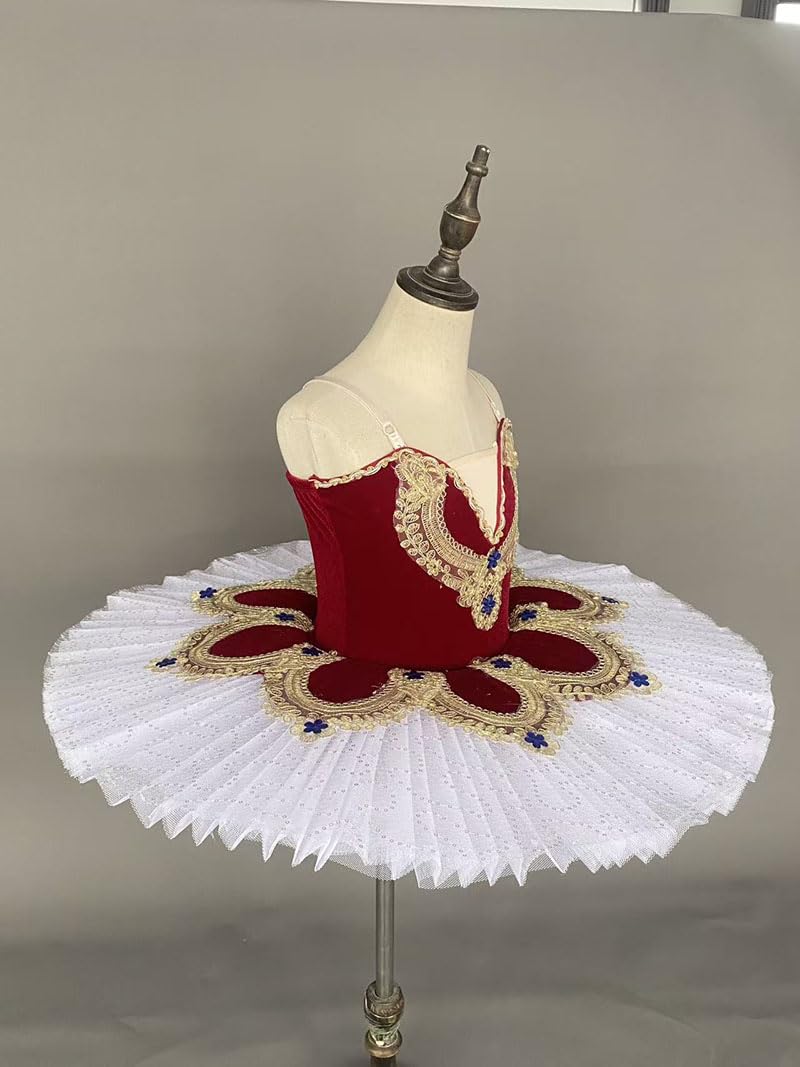 Tutú de Ballet Profesional para niñas, Plato de panqueques, tutú de Bailarina Vestido de Fiesta Disfraces para competencias de Baile