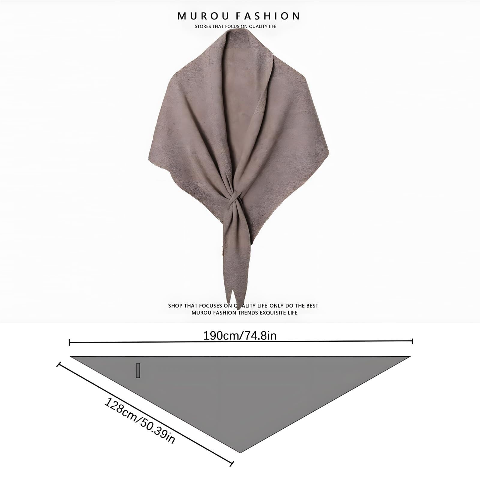 Murou Fashion Shawl, Pashmina Shawl Wraps for Women Cardigan Cape Wool Cashmere Sweater Triangle Scarf