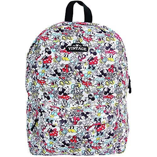 Mochila Feminina de costas Minnie com fone de ouvido (42 cm, branco)