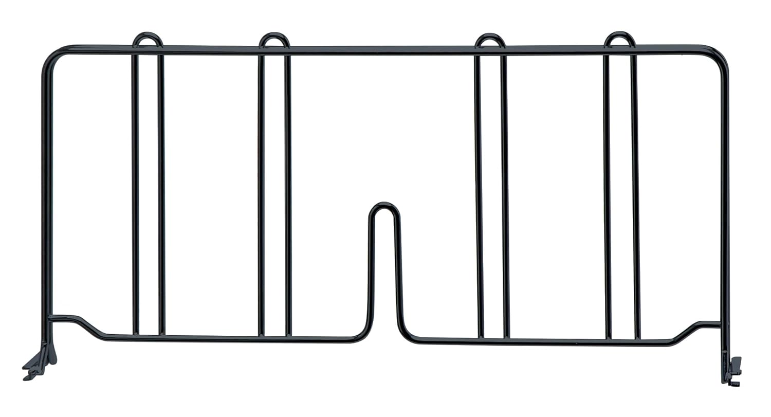 FSE 373-DIV18BK Wire Shelf Divider, 18"D x 8"H, Black epoxy Finish