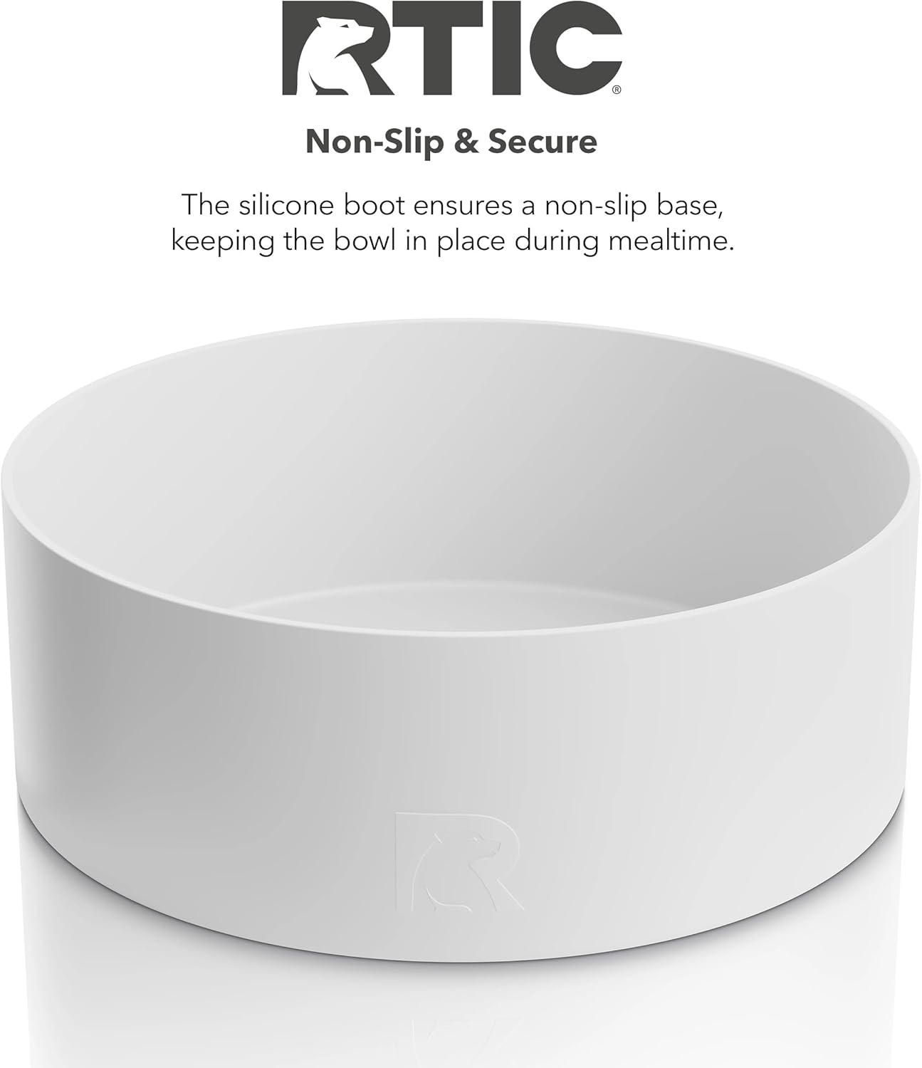 RTIC 3-in-1 Dog Bowl Food and Water Dish for Large Dogs and Small Dogs, Double-Walled Stainless Steel Metal, Portable, Non-Slip, Indoor and Outdoor, Large, Coral & Light Grey