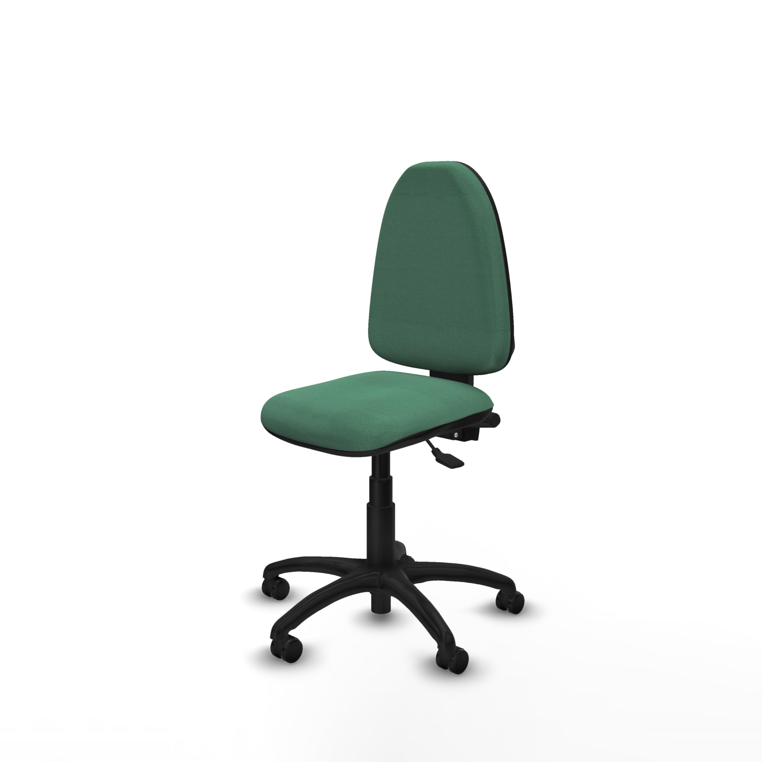 Piqueras y Crespo - Silla para Costureras Aýna sin Brazos. Equipado con Asincro y Espuma de Corte. con Ruedas Autofrenantes. Verde Esmeralda