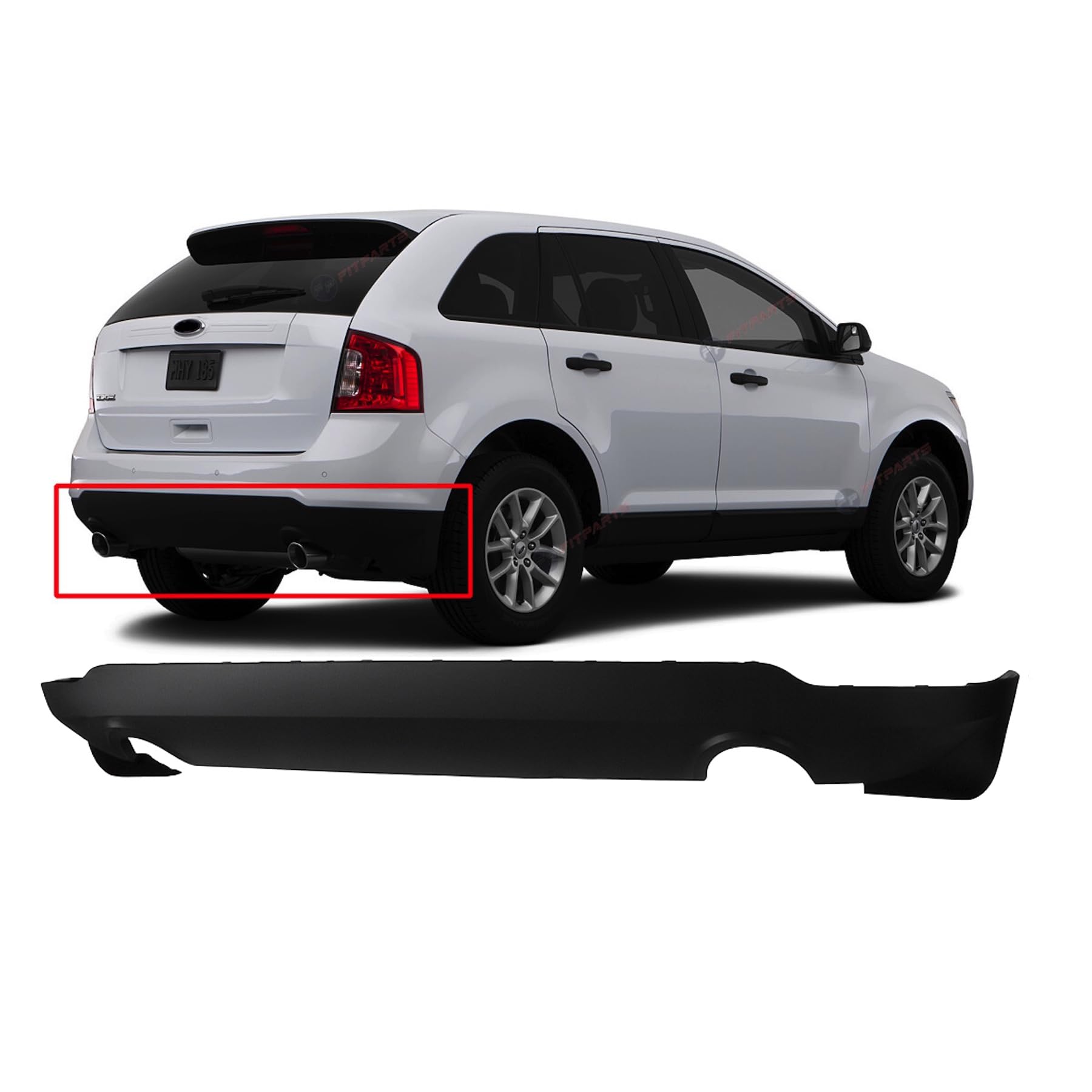 FitParts Compatible with Ford Edge 2011–2014 Rear Lower Bumper Cover