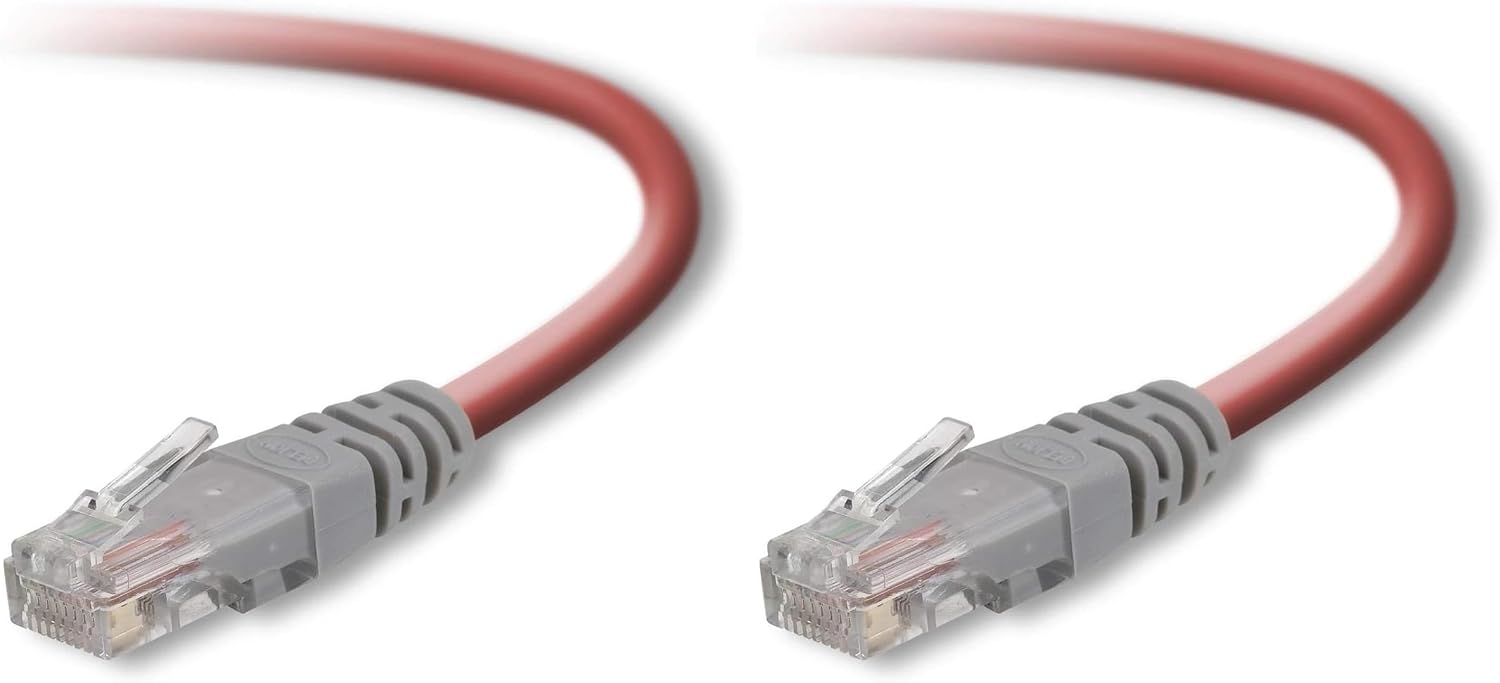 Belkin 25-Foot CAT5e Crossover Molded Networking Cable (Yellow)