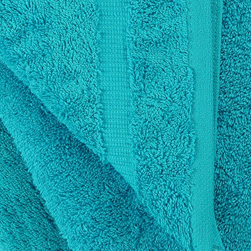 Towel Bazaar Premium Turkish Cotton Super Soft And Absorbent Towels (6-Piece Towel Set, Aqua Blue) #TOP5