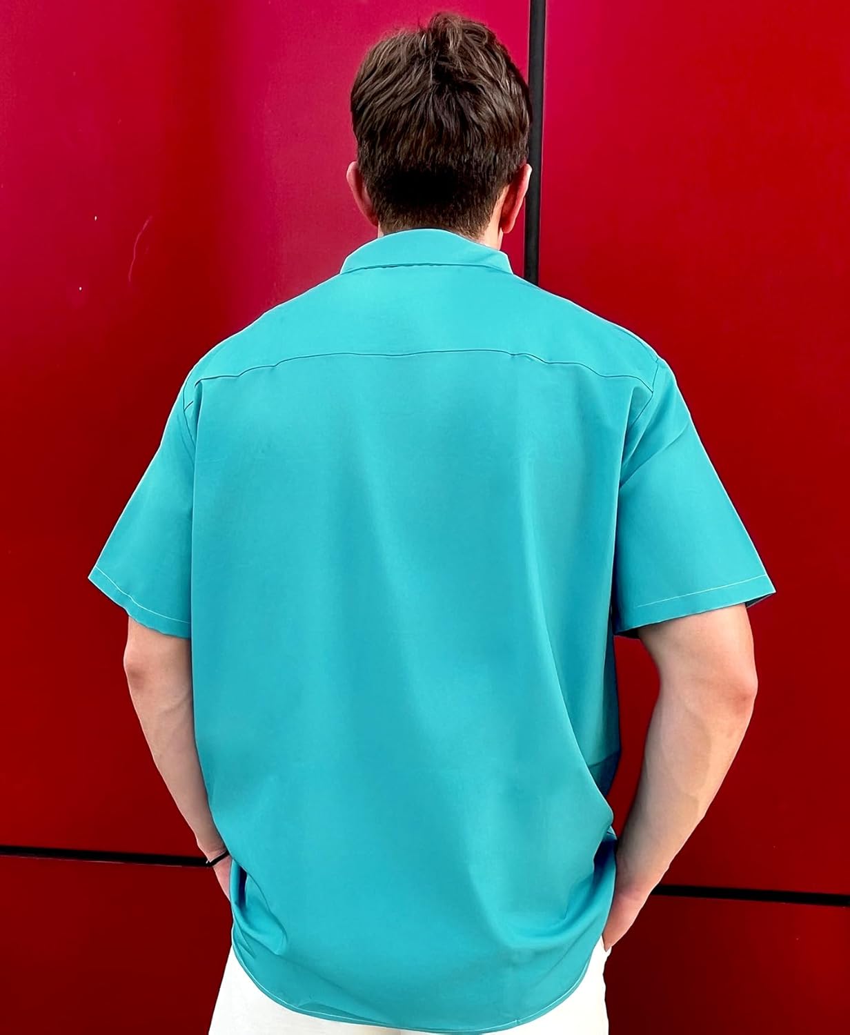 Men’s Hawaiian Shirt Western Cowboy Symmetrical Print Short Sleeve Button Down Casual Beach Holiday Summer Shirt - Image 7