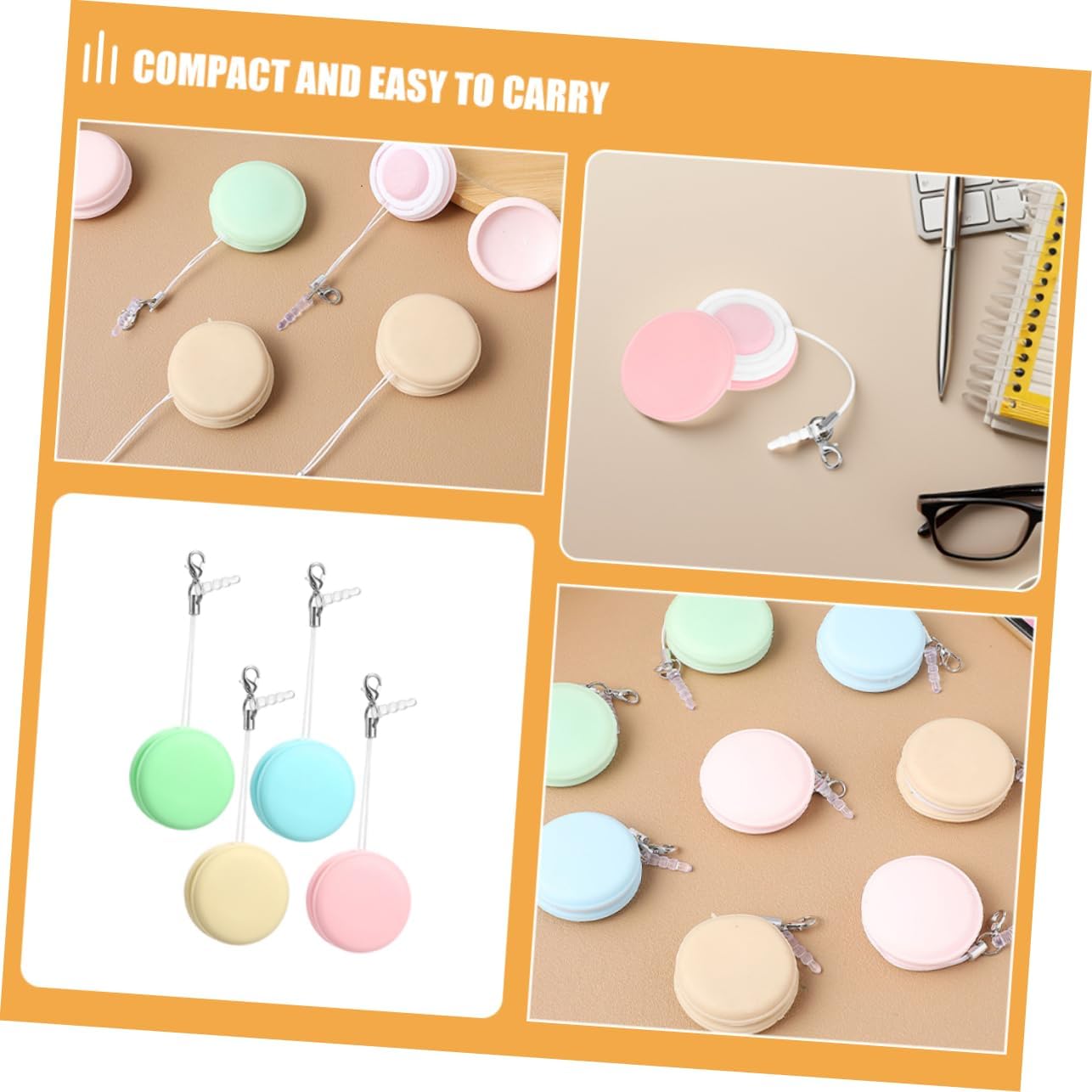 Holibanna 12Pcs Portable Screen Cleaner Cute Macaron Design for Phones Eyeglasses Tv Computer Screens Non Scratch Compact Cleaning Tools for Go Use