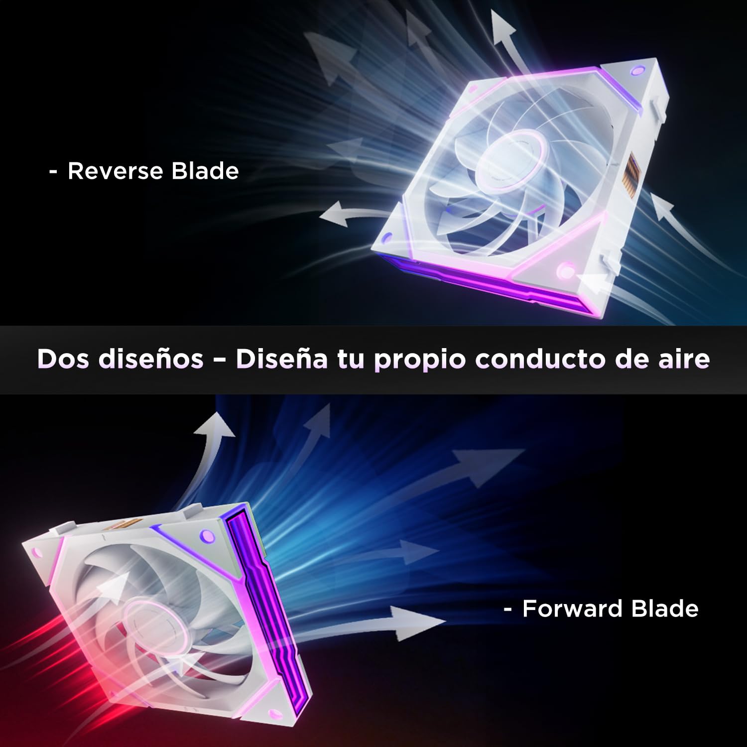 AsiaHorse NyotaUltra ARGB - Ventilador para PC (120 mm, 3 unidades, RGB Daisy Chain [Infinity Mirror] [HDB] 58.5 CFM/2000 RPM/2.05MMH2O 4 pines PWN y 5 V 3 Pin ARGB para Asus Aura GIGABYTE MSI Blanco
