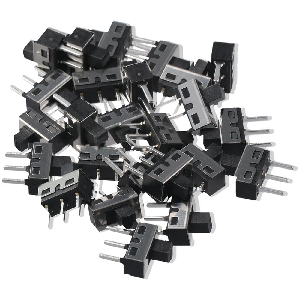 SHUATI Slide Switches 25pcs Mini 2 Position Micro Slide Switch,Mini Micro Slide Switch,Miniature SPDT Micro Switch