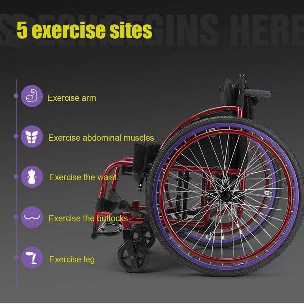 MU Ocio, Empuje Autopropulsada de Diseño Ergonómico Plegable Rápido Desmontaje Inicio Al Aire Libre Vespa de Sillas de Ruedas Y Deportes